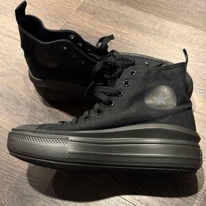 Converse high top platforms, never worn